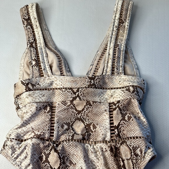 ZIMMERMANN 1-piece swimsuit to slip on snake print in Italian lycra Sz 1US(4-6) - Picture 8 of 12